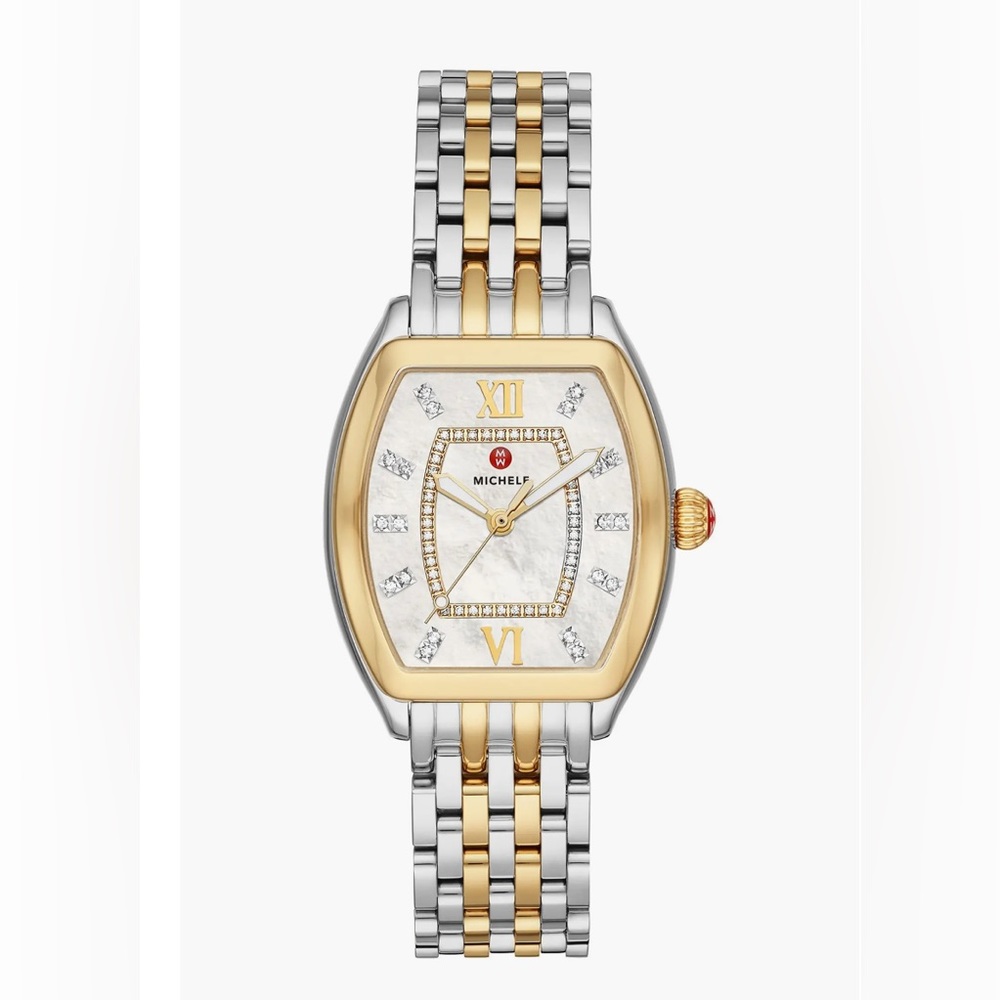 Like New Michele Releve Diamond Two Toned Watch